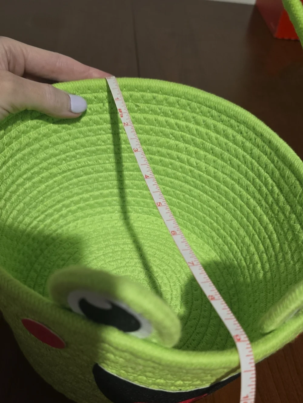 Joyward Green Frog 🐸 Rope Carry Basket with Handle, New with Tags!